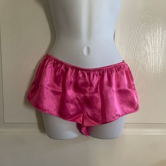 In Bloom Small Pajama Set Silky Pink Tank Top Shorts - Picture 3 of 8